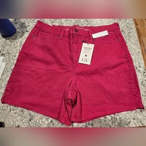 Gloria Vanberbilt Amanda Shorts Aster Pink Nwt